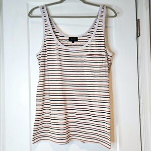 A.P.C. Striped Cotton Linen Tank Top Made in Greece